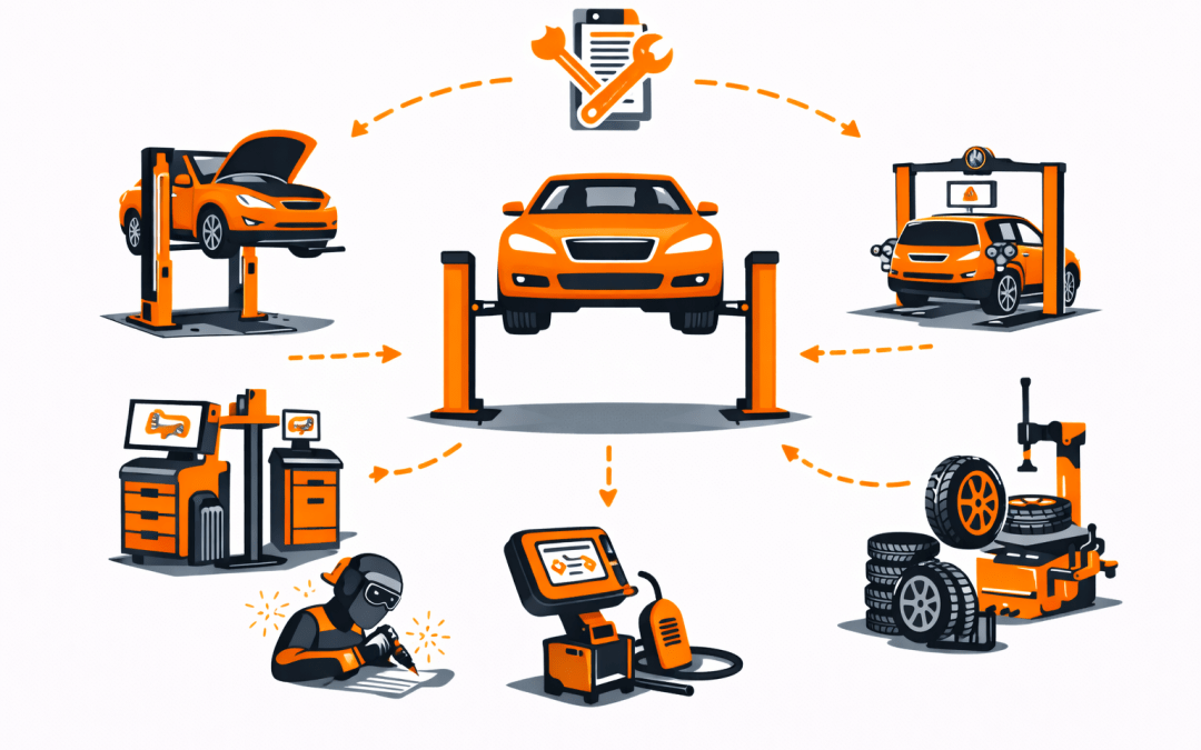 Plan wyposażenia warsztatu samochodowego – konfiguracje sprzętu dla różnych typów serwisów